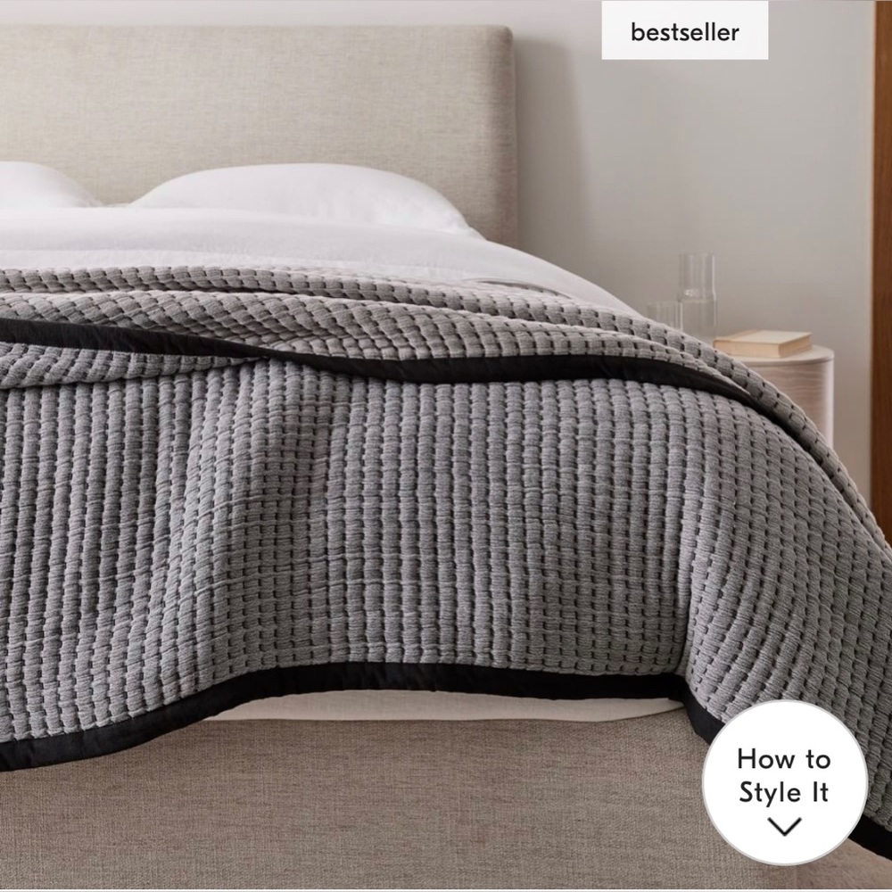 West Elm double cloth blanket. Size Queen.